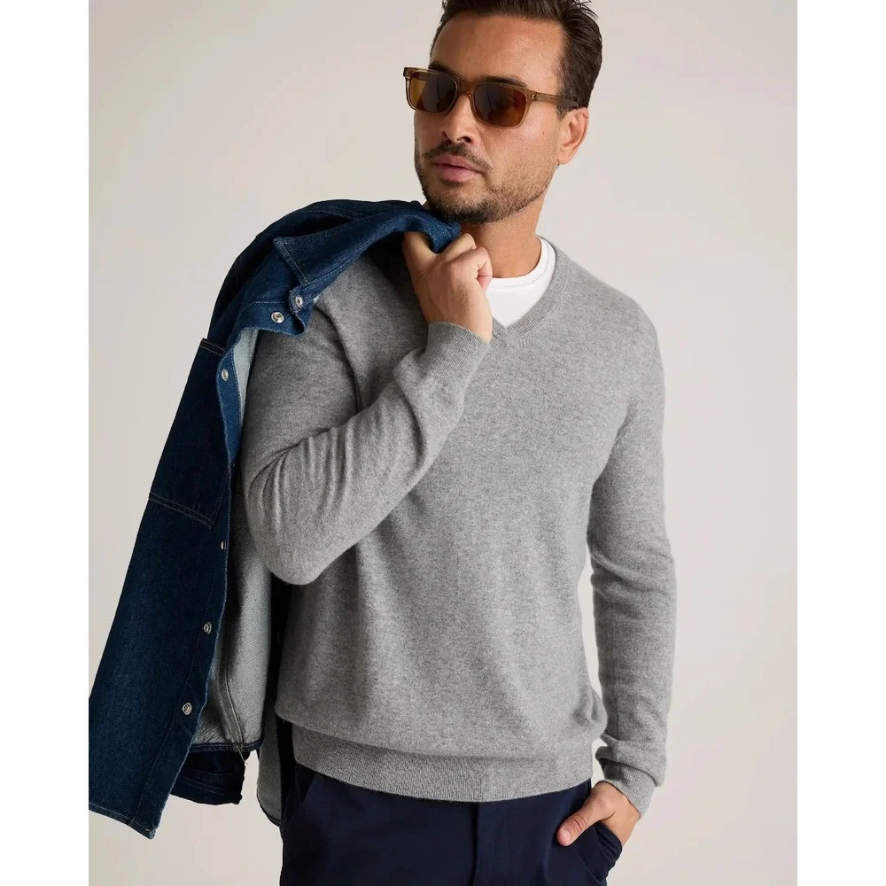 Banana Republic‎ Luxe Sweater Collection V Neck Gray XL New With Tags